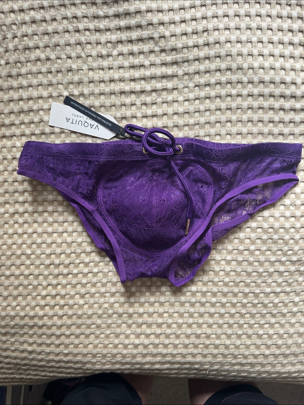 Men's Purple Lace Swim Brief